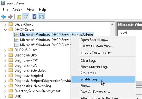 dhcp logs windows server
